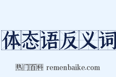 体态语反义词是什么意思的图片